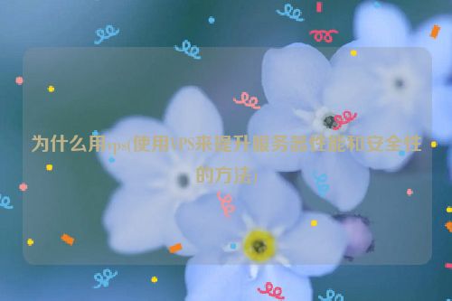 为什么用vps(使用VPS来提升服务器性能和安全性的方法)