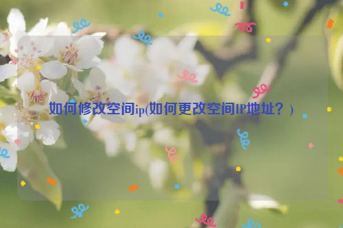 如何修改空间ip(如何更改空间IP地址？)