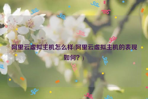 阿里云虚拟主机怎么样(阿里云虚拟主机的表现如何？)